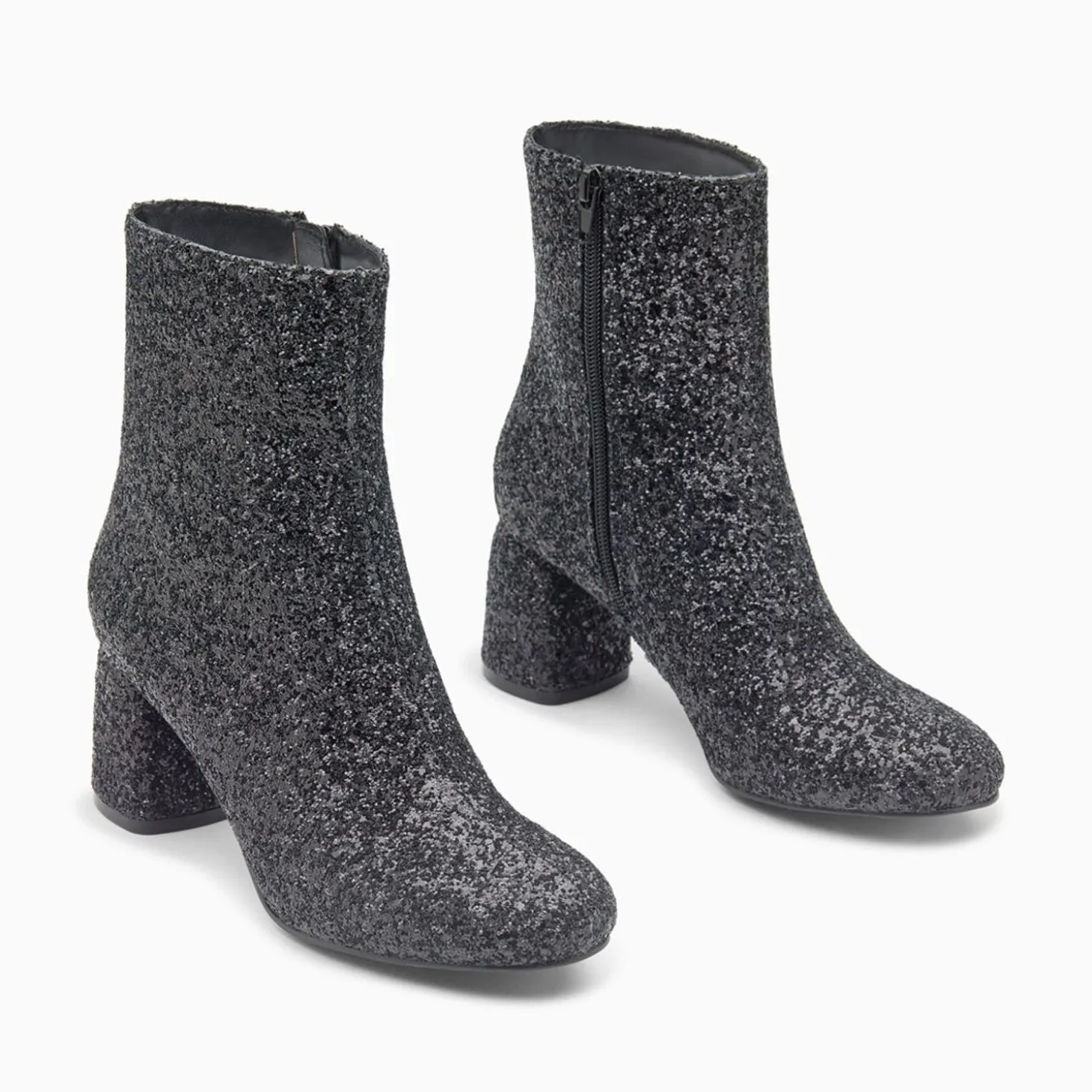 Bottines Pailletees Londres Noires A Talon