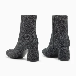 Bottines Pailletees Londres Noires A Talon