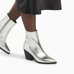 Bottines Santiags Dina Argent A Talon