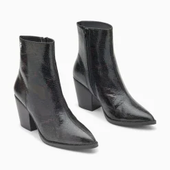 Bottines Santiags Dina Noir Serpent A Talon