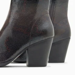 Bottines Santiags Dina Noir Serpent A Talon
