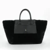 Cabas Christiane Noir En Fausse Fourrure