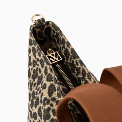 Cabas Iris Leopard A Pochette Or