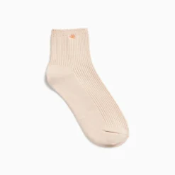 Chaussettes Courtes Amy Beiges Cotelees