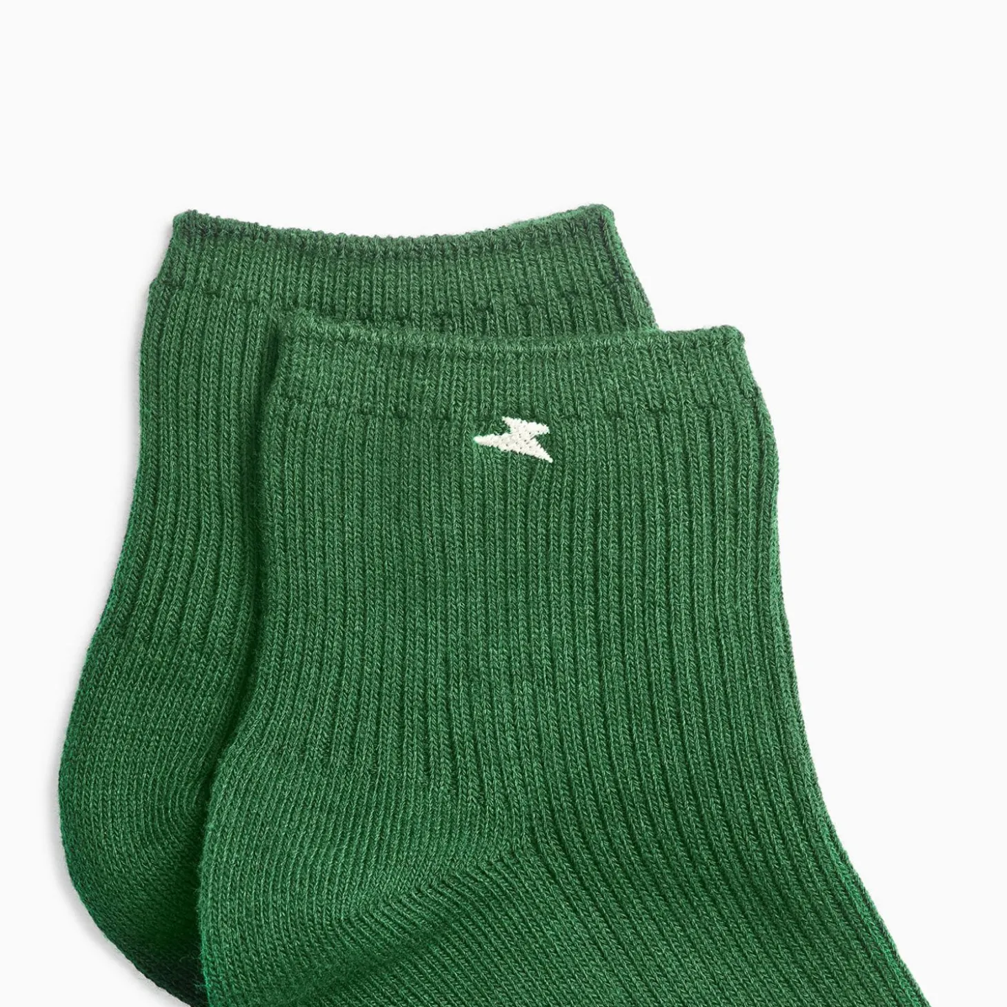 Chaussettes Courtes Amy Vertes Cotelees