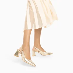 Escarpins Slingback Lara Or A Bout Pointu