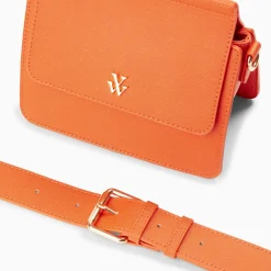 Mini Sac Trapeze Aurelie Orange A Bandouliere