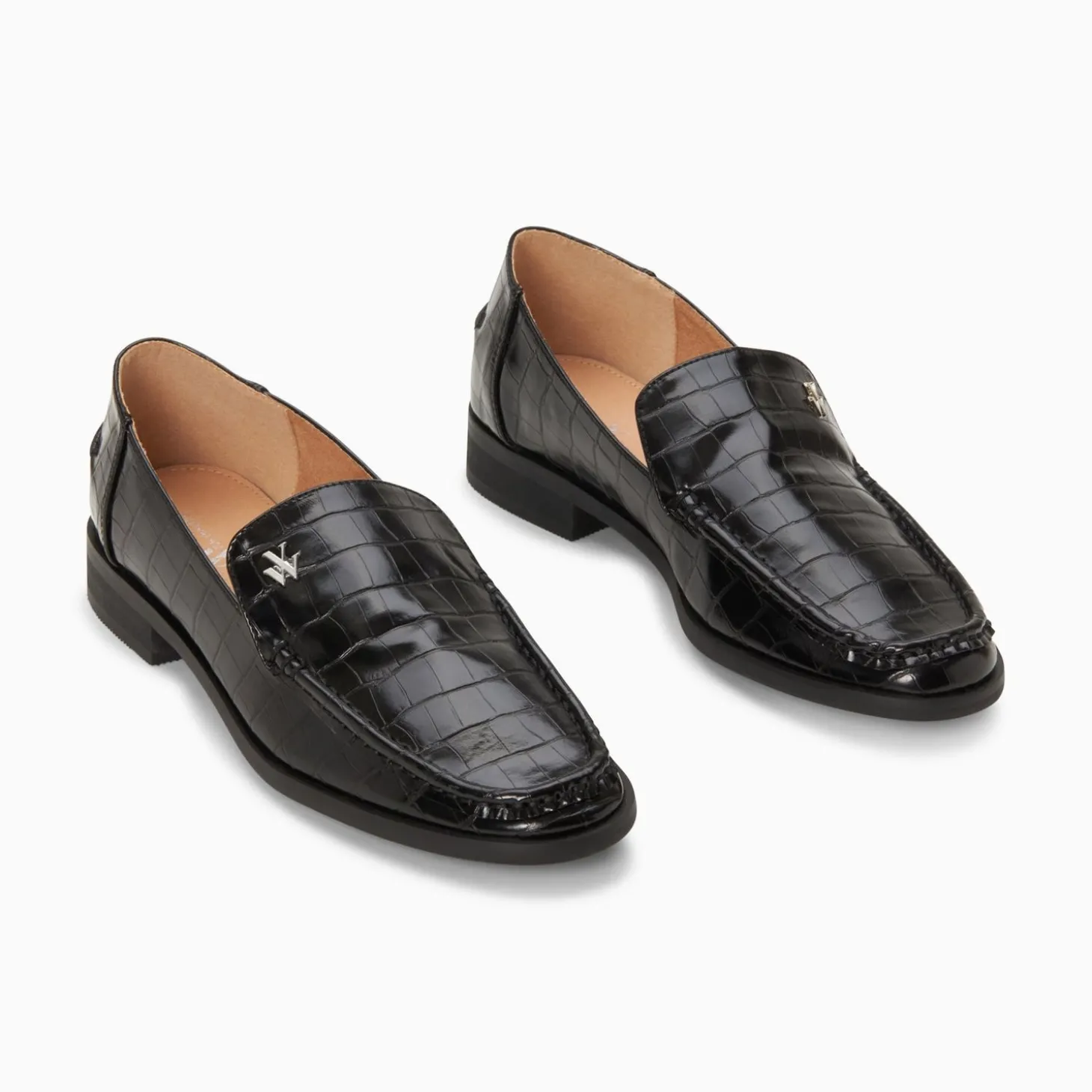 Mocassins Marianne Noir Croco