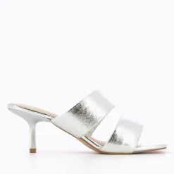 Mules Elia Argent A Brides Rembourrees
