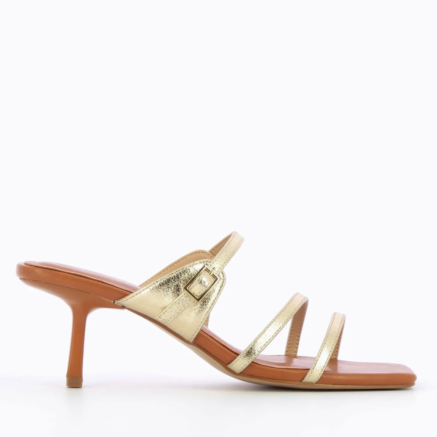Mules Kitten Heel Axelle Or