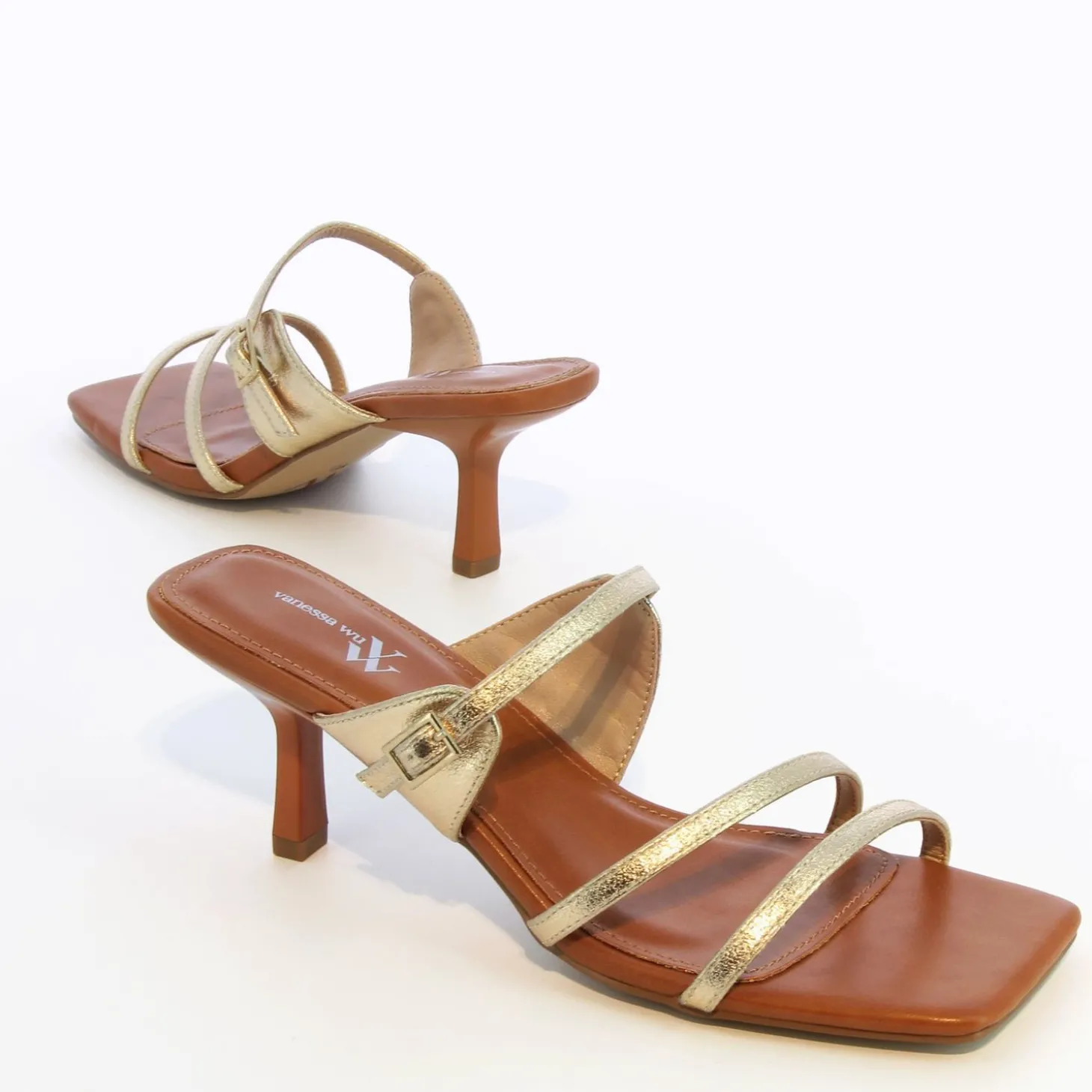 Mules Kitten Heel Axelle Or