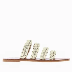 Mules Mila A Brides Tressees Or