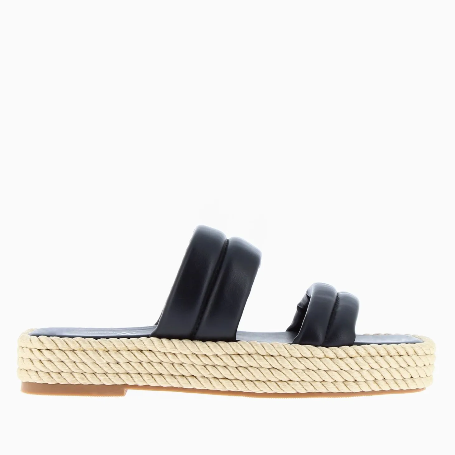 Mules Nala Noires A Plateforme Cordes