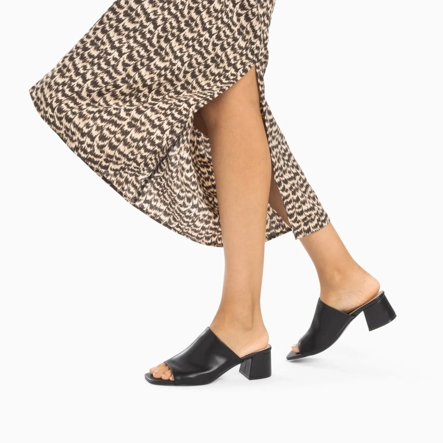 Mules Peep-Toe Helene Noires A Talon