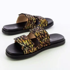Mules Philippine Noir Et Or A Scratchs