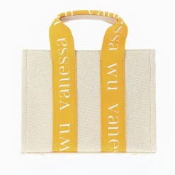 Petit Sac A Main Shopper Ophra Beige Et Jaune