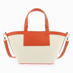 Petit Sac Cabas Trapeze Eve Beige Et Orange