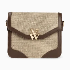 Petit Sac Cartable Blair Marron En Tweed