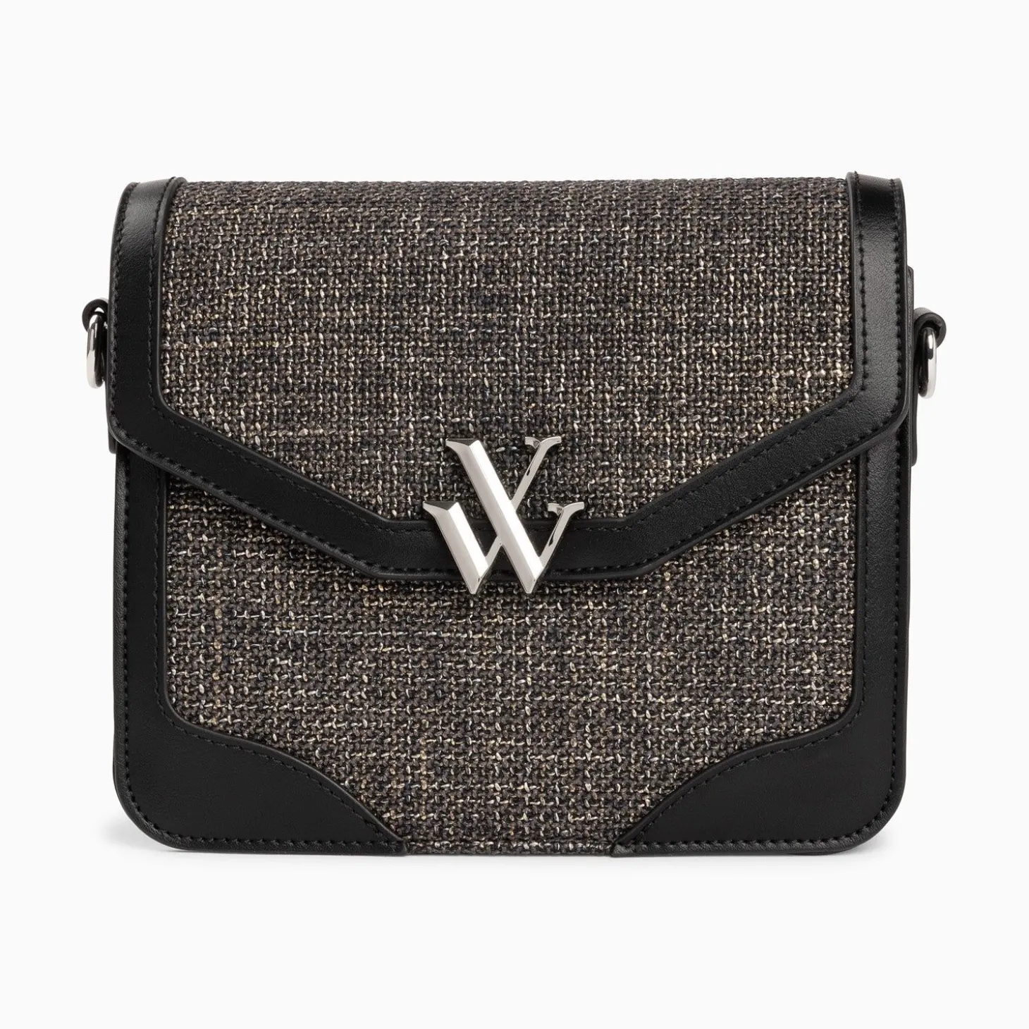 Petit Sac Cartable Blair Noir En Tweed