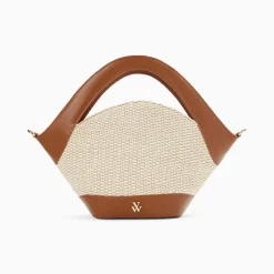 Petit Sac Panier Juliane Beige Et Camel