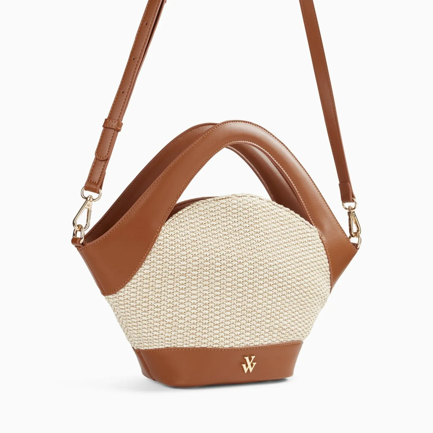 Petit Sac Panier Juliane Beige Et Camel