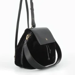 Sac A Dos Edith Noir En Fausse Fourrure