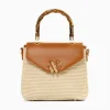 Sac A Main Gwenaelle Camel A Anse En Faux Bambou