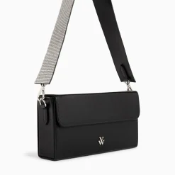 Sac Bandouliere Sydney Noir A Rabat Et Strass
