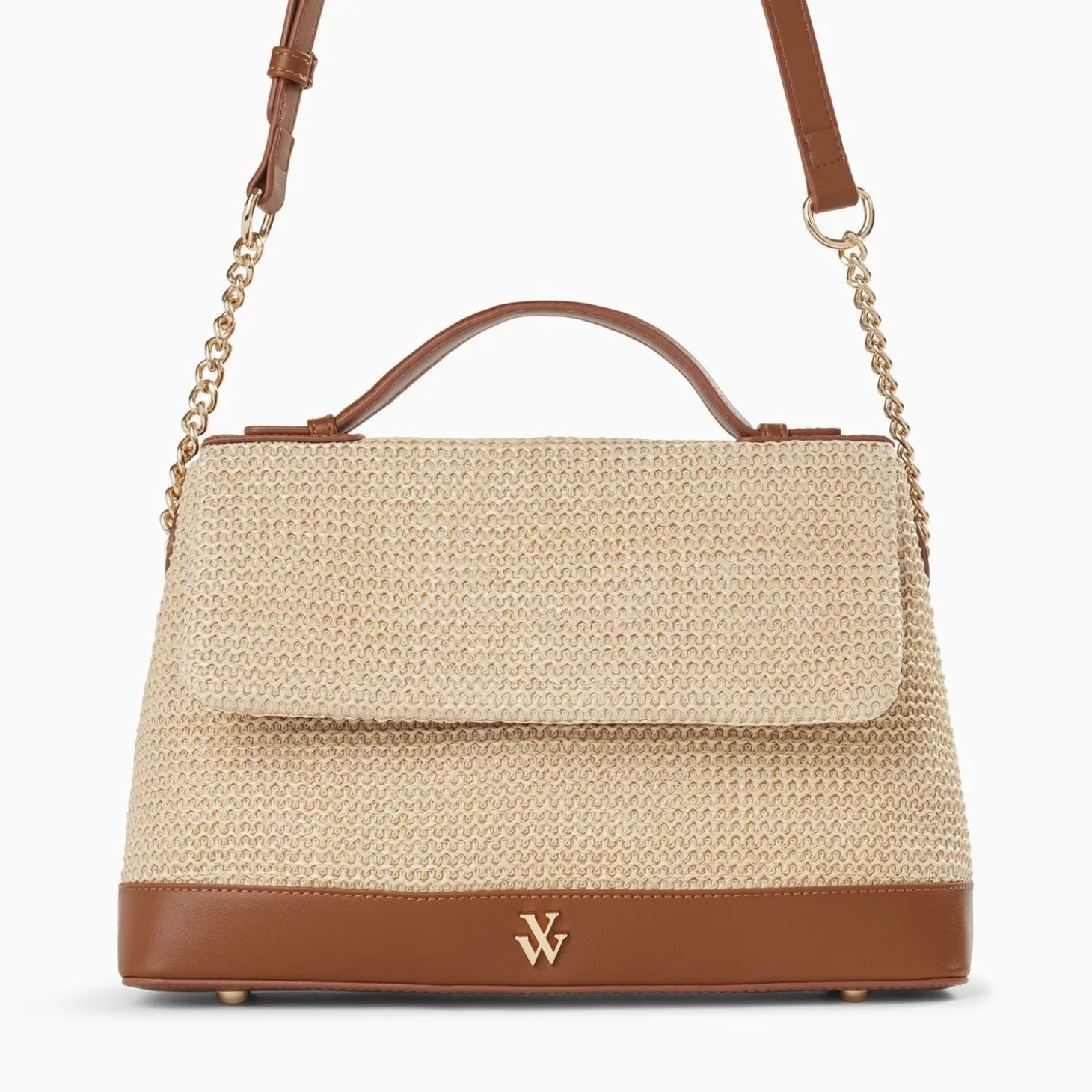 Sac Cartable Lisa En Raphia Beige A Details Camel