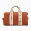 Sac Week-End Adrienne Brique En Velours Cotele