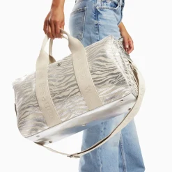 Sac Week-End Bianca Argent Zebre