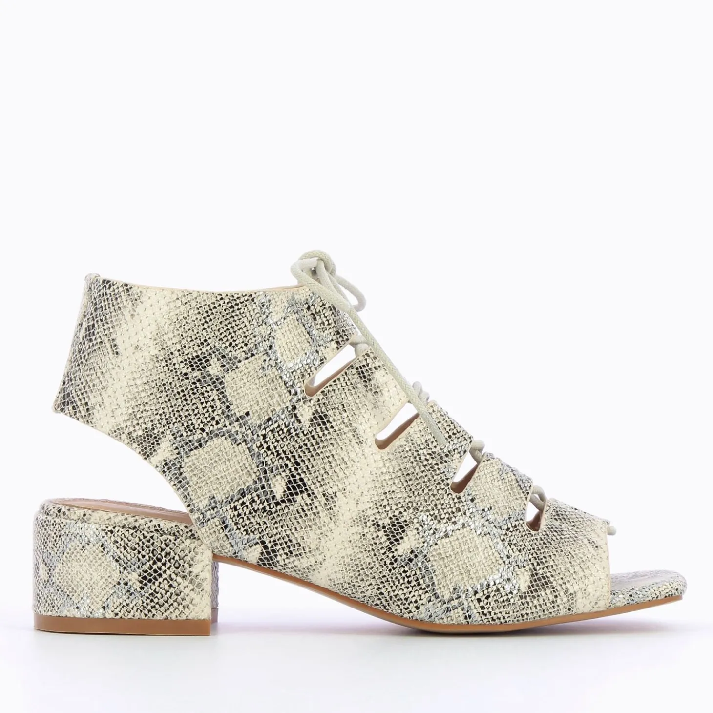 Sandales A Lacets Albane Imprime Serpent