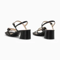 Sandales A Talon Alexandra Multibrides Noires