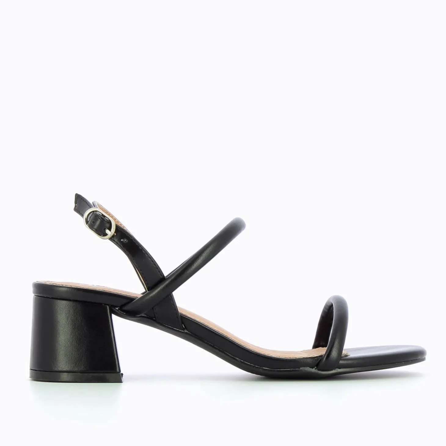 Sandales A Talon Minimalistes Cynthia Noires