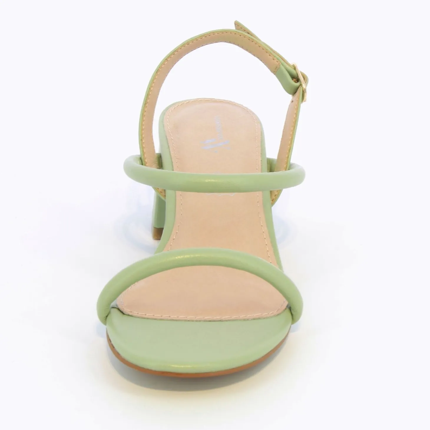 Sandales A Talon Minimalistes Oriane Vert Pastel