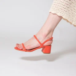 Sandales A Talon Minimalistes Cynthia Corail