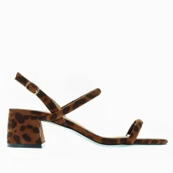 Sandales A Talon Minimalistes Romy Leopard
