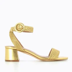Sandales A Talon Tressees Emmeline Or