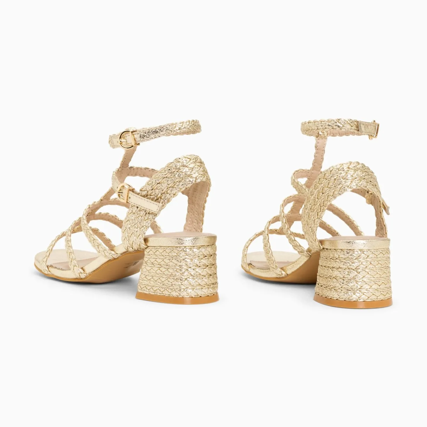 Sandales A Talon Tressees Claudia Or