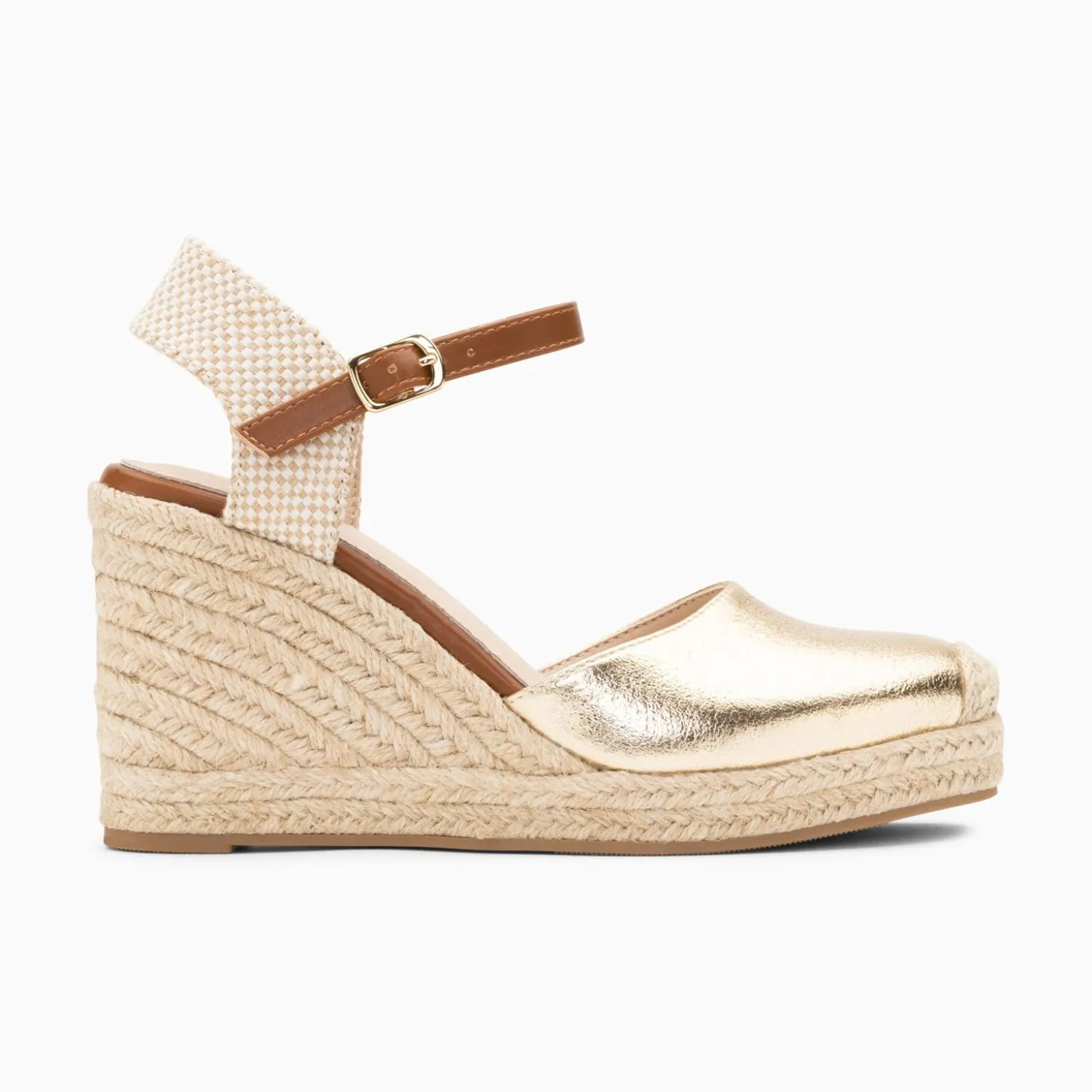 Sandales Compensees Mariana Or