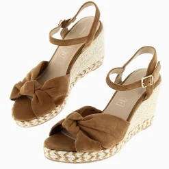 Sandales Compensees Nouees Zoella Camel
