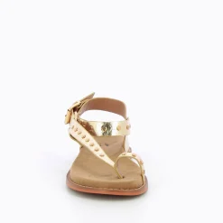 Sandales Elliane Or A Clous Et Passe-Pouce