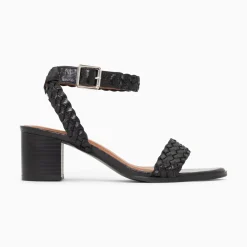 Sandales Eugenie Noires A Brides Tressees
