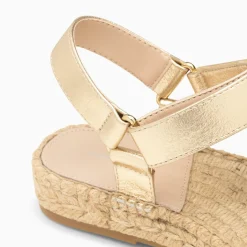 Sandales Harlyne Or A Scratchs Et Semelle Espadrille