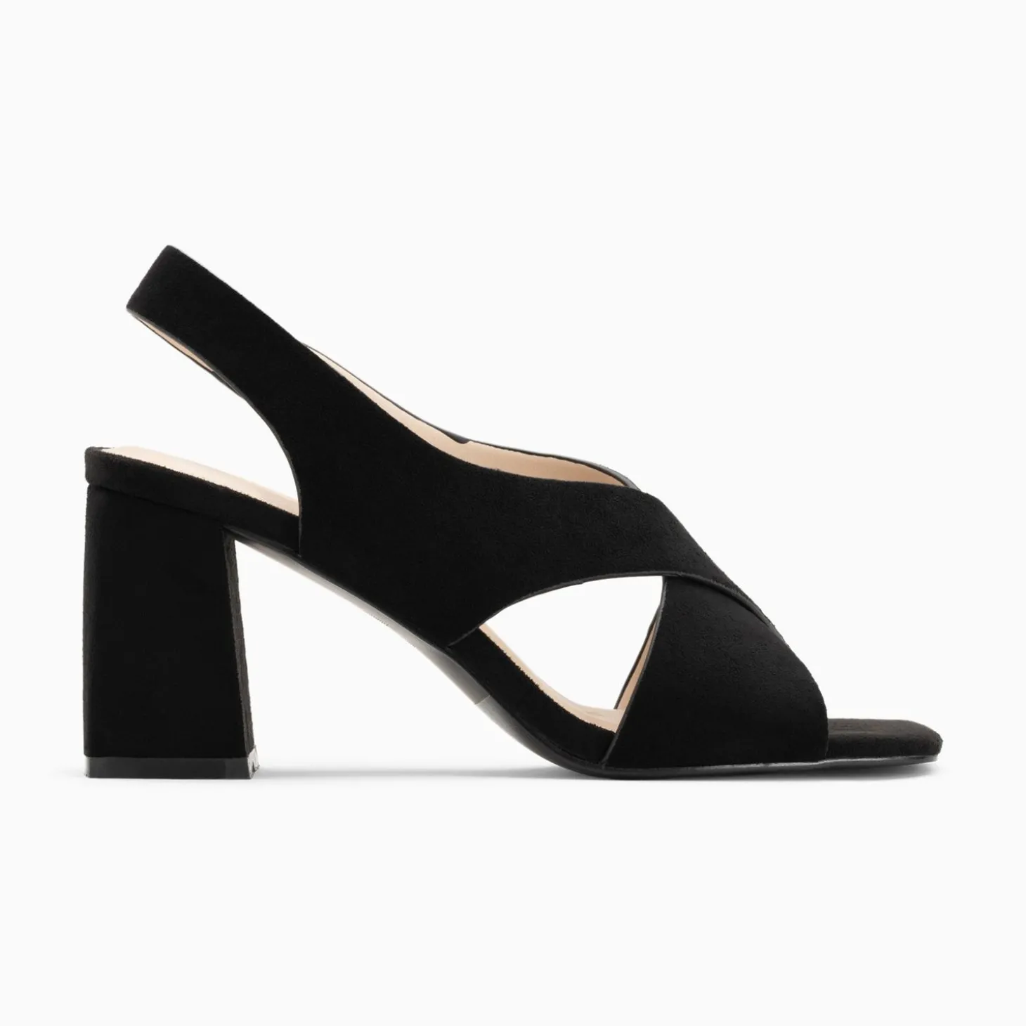 Sandales Lauren Noires A Brides Croisees Et Talon Haut