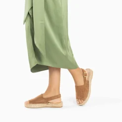 Sandales Marjolaine Noisette A Semelle Espadrille
