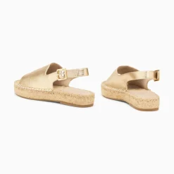 Sandales Marjolaine Or A Semelle Espadrille
