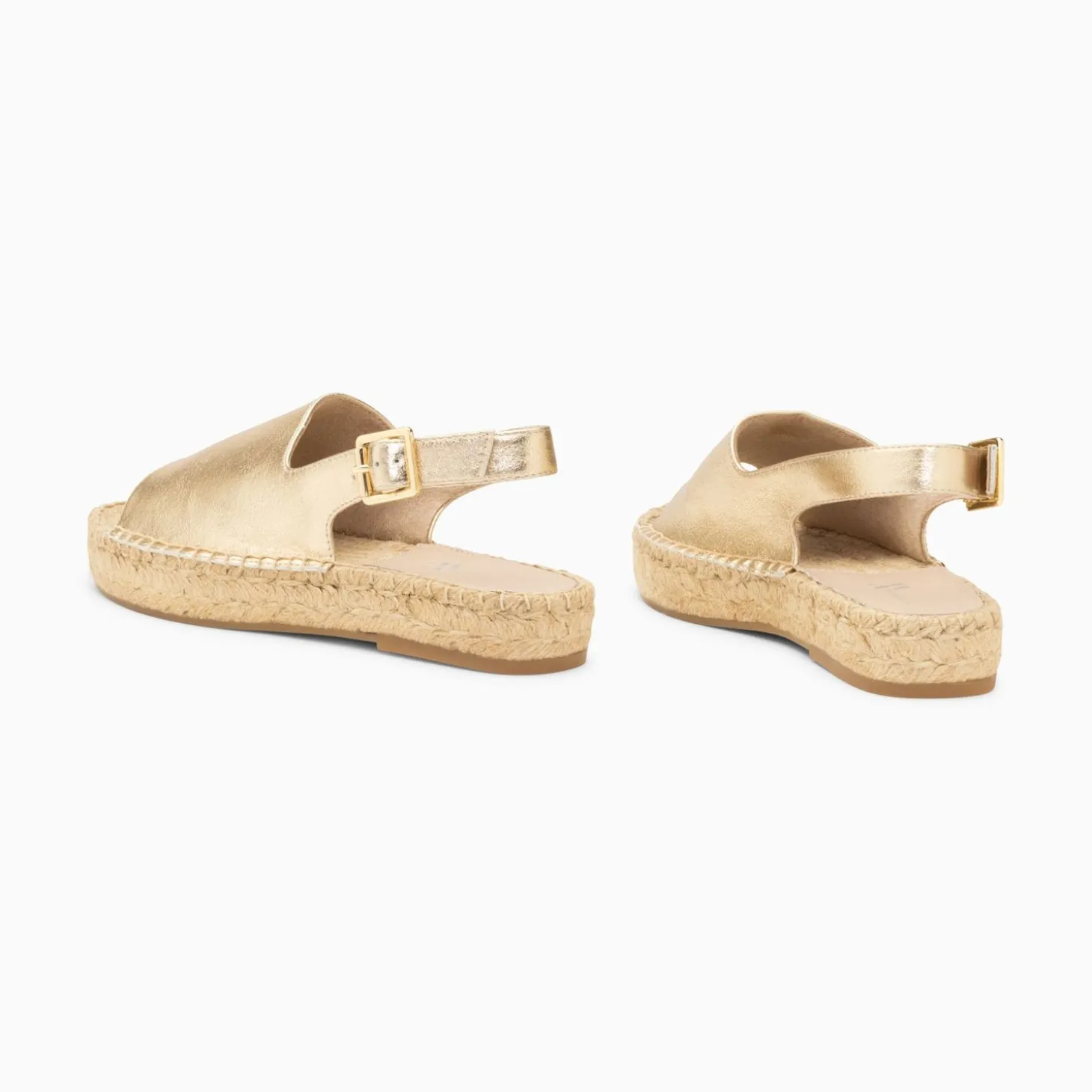 Sandales Marjolaine Or A Semelle Espadrille