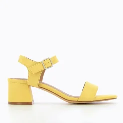 Sandales Melissa Jaunes A Petit Talon Epais