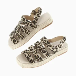 Sandales Plateformes Leila A Brides Leopard